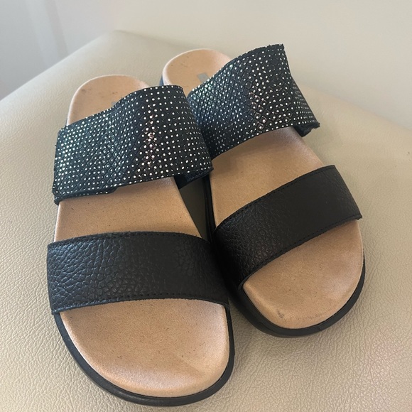 Romika Borneo Women's Blingy Black Strappy Comfortable Sandals Size 37 - Picture 2 of 12